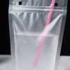 Disposable Drink Pouch WIth Straw