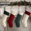 Large Cable Knitted Christmas Stockings