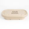Oval Biodegradable Food Bowl With Lid