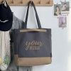 Canvas Tote Bag With Zipper