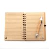 Bamboo Spiral Notebook With Ballpoint Pen