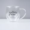 8 oz. Clear Double Wall Glass Coffee Cup