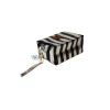 Stripe PU Leather Cosmetic Clutch Bag