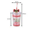 10 oz. Christmas Double Layer Plastic Tumbler