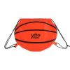 Basketball Shaped Drawstring Backpack