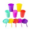 16 oz. Plastic Tumbler With Lid And Straw