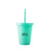 16 oz. Plastic Tumbler With Lid And Straw