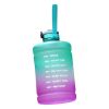 1 Gallon Gradient Color Sports Water Bottle