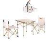 3Pcs Folding Camping Table And Chair With Carrying Bag