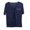 Women&amp;#039;s V Neck Gathered Solid Color T-Shirt