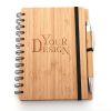 Bamboo Spiral Notebook With Ballpoint Pen