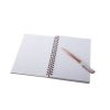 Hardcover Spiral Noteook With Glitter Ballpoint Pen