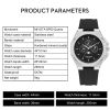 Men's Luxury Watch, Quartz Analog Waterproof Leather Band Wrist Watches for Men, Easy Reader Big Face Stainless Steel Luxury Men Watch