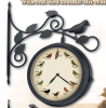 Factory Supply Dual Wall Bird Metal Clock