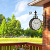 Double side Classic Wall Clock for Home and Garden Decor