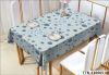  Flower Pattern Polyester Table Cloth Spill Proof Dust-Proof Wrinkle Resistant Table Cover for Kitchen Dining Tabletop Decoration (Rectangle/Oblong, 52" x 70" (4-6 Seats),RED,BLUE)