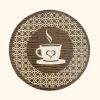 PU coffee cup coaster , Wipeable Easy to Clean Stain Resistant Heat Resistant Waterproof round coaster