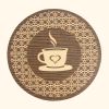 PU coffee cup coaster , Wipeable Easy to Clean Stain Resistant Heat Resistant Waterproof round coaster