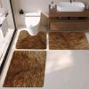 morden 3pcs home deco  waterproof water absorb PVC PU Foam Feet Standing bath Floor Mat 