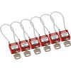 COMPACT CABLE PADLOCK RED 20CM K