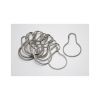 STEEL SHOWER CURTAIN HOOKS 12/PK