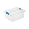 DEEP CLIP CLEAR STORAGE BOX W/LA