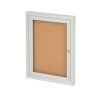 ONE-DOOR INDOOR CORKBOARD, 18"W