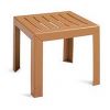 OUTDOOR END TABLE W/WOOD SLAT PA