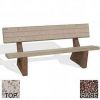 72" CONCRETE BENCH, TOP, RED QUA