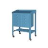 OPEN STEEL SHOP DESK W/EIGHT DRA