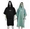 Hot Sell Adult Microfiber Suede Poncho Kids Hooded surfing Beach Towel Robe Swimming