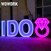 Wowork LED Electronic Big Marquee letter Light Number for Wedding Decoration Event Props