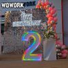 Wowork LED Electronic Big Marquee letter Light Number for Wedding Decoration Event Props