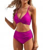 High Quality 2-Piece Bikini Set Breathable High Waist with Straps Bra Available XS-XXL Sizes