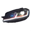 GTI style red stripe Golf mk7.5 LED headlight