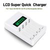 4 Slots LCD Display Smart Battery Charger US/EU Plug Power Adapter For AA/AAA Ni-Cd Ni-Mh Rechargeable Batteries