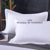 High-end bleached queen size bed sheet pillowcase hotel white pure cotton organic cotton single bed fitted sheet