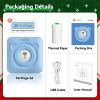 Peripage A6 Mini Printer, Portable Thermal Printer, Mini Sticker Printer, Bluetooth Connected Phone, Compatible with iOS and Android, Printable Labels, Receipts, Notes, Photos (Blue)