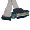 RJ7125 Harness Wire Cable Crimp-Type D-SUB 25P Gray Ribbon Cable, DB25 UL2651 IDC Ribbon Cable Harness