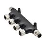 NMEA2000 5-Pin 6-Way M12 T-Splitter Adapter, M12 A-Coded Male and Female, IP67/IP68 Waterproof M12 T-Connector