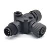 NMEA2000 5-Pin 6-Way M12 T-Splitter Adapter, M12 A-Coded Male and Female, IP67/IP68 Waterproof M12 T-Connector