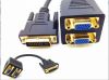 PC VGA Male to VGA Female and 3 RCA Splitter Cable, Twin VGA One-to-Two Splitter Cable 