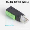 RJ45 Screw Terminal Wire Splitter Adapter, Screw Terminal Connector Network RJ45 Ethernet Adapter