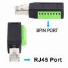 RJ45 Screw Terminal Wire Splitter Adapter, Screw Terminal Connector Network RJ45 Ethernet Adapter