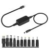  Type C To DC Fast Charging Adjustable Voltage Adapter Cable With 10 Adapters, Universal Connection Cable For Laptops