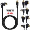Audio-Video Cable with Dual Ears and Fixing Screws, 3.1 Type-C Male, Cable for Computer Hard Drives, Mobile Phones and Laptops, 5A, 4K 60HZ 