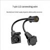 7-core One-to-two American-style Trailer Plug Connecting Wire, 7-pin American-standard RV Trailer Connecting Extension Power Cord