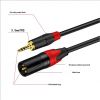 3.5mm to XLR Audio Cable - Live Streaming Sound Card Dedicated Cable, Condenser Microphone Noise-Reducing Cable, XLR Cable