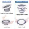 Toyar Housewares Multifunction Portable Bucket Camp Beach Sand Fish Foldable Water Bucket Mop Collapsible Bucket