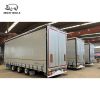 3 Axel Full Curtain Side Drawbar Truck Semi Trailer